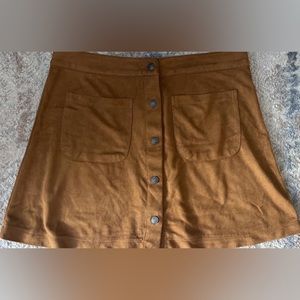 Suede skirt